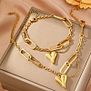 304 Stainless Steel Pendant Necklaces & Charms Bracelets Sets SJEW-Z003-04G-2