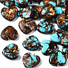 Assembled Bronzite and Synthetic Turquoise Pendants G-T111-04C-1