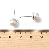 Natural Pearl Stud Earrings Findings KK-B059-33S-3