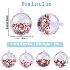 8Pcs 4 Styles Transparent Plastic & Handmade Polymer Clay Big Pendants PALLOY-YW00096-2
