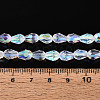 Transparent Electroplate Glass Beads Strands EGLA-N023-6x8mm-A01-4