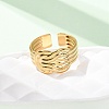 304 Stainless Steel Open Cuff Rings for Women RJEW-K309-09G-2
