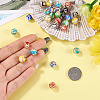 36Pcs 6 Colors Handmade Gold Sand Lampwork Beads LAMP-TA0002-61-6