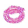 Synthetic Moonstone Beads Strands G-F142-6mm-06-2