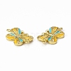 Brass Micro Pave Cubic Zirconia Connector Charms KK-E068-VB407-3-3
