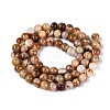 Natural Wood Lace Stone Wooden Jasper Beads Strands G-B128-A04-02-3