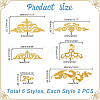 AHADERMAKER 12Pcs 6 Style Auspicious Cloud Computerized Embroidery Cloth Iron on/Sew on Patches DIY-GA0006-29-2