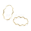 Ion Plating(IP) 304 Stainless Steel Wave Finger Rings X-RJEW-G298-01G-1