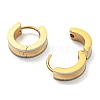 304 Stainless Steel Textured Hoop Earrings EJEW-P230-01A-G01-3