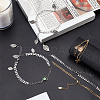  12Pcs 2 Style 304 Stainless Steel  Chain & Brass Cable Chain Bracelet Making AJEW-NB0003-26-5