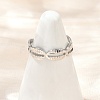 Brass Adjustable Cuff Rings for Women RJEW-B132-02A-P-1