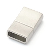304 Stainless Steel Magnetic Clasps with Glue-in Ends STAS-B017-03P-2