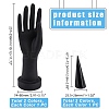 4Pcs 2 Style PVC Hand Model and Cone Shaped Acrylic Ring Displays ODIS-PH0001-31-2