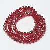 Electroplate Transparent Glass Beads Strands EGLA-A034-T8mm-H13-2