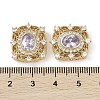 Brass Micro Pave Cubic Zirconia Beads KK-G491-36G-01-3