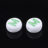 Initial Acrylic Beads OACR-E001-20M-2