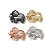 Brass Cubic Zirconia Beads ZIRC-F001-148-1