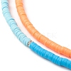 Polymer Clay Heishi Surfer 7-loop Wrap Bracelet BJEW-JB07689-9