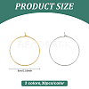 60Pcs 2 Colors Long-Lasting Plated Brass Hoop Earrings Findings KK-AN0001-01-2