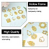 Cheriswelry 40Pcs 10 Style Alloy Open Back Bezel Pendants PALLOY-CW0001-02-13