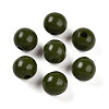Painted Natural Wood Beads WOOD-A018-16mm-06-1
