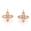Brass Cubic Zirconia Pendants X-KK-S336-08G-2
