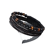 Imitation Leather Multi-strand Bracelets PW-WGF301E-03-1