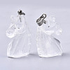 Carved Natural Quartz Crystal Pendants X-G-N0327-002M-3