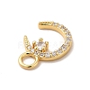 Rack Plating Brass Micro Pave Cubic Zirconia Charms KK-P230-21G-A-3