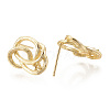 Brass Stud Earrings Findings KK-S345-221-2