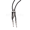 Feather with Evil Eye Laria Necklace for Men Women NJEW-WH0011-14AS-3