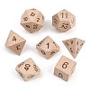 Natural Wood Polyhedral Dice Set WOOD-A027-01A-1