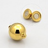 Round 304 Stainless Steel Magnetic Clasps with Loops STAS-N014-02-10mm-2