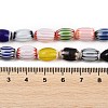 Handmade Millefiori Glass Oval Bead Strands LK-Z001-01B-4
