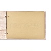 Wooden Wedding Guestbooks Notepad AJEW-M206-20-3