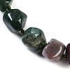 Natural Indian Agate Nuggets Beaded Necklaces for Women Men NJEW-K388-01T-2
