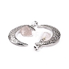 Natural Rose Quartz Nuggets Pendants G-L524-02P-01-3