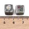 Floral Printed Porcelain Beads PORC-Q160-2-3