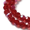 Electroplate Transparent Glass Beads Strands X-EGLA-A035-T4mm-L07-3