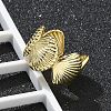 Brass Cuff Finger Rings for Women RJEW-U033-02G-3