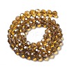 Electroplate Transparent Glass Beads Strands EGLA-A035-T8mm-A04-2