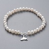 Natural Freshwater Pearl Beads Stretch Bracelets BJEW-JB04863-03-1