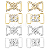 GOMAKERER 8Pcs 4 Style Brass & Zinc Alloy Rhinestone Slider Buckles DIY-GO0001-36-1