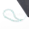 Frosted Round Spray Painted Glass Beaded Mobile Straps HJEW-JM00467-02-5