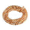 Electroplate Transparent Glass Beads Strands EGLA-Q132-4MM-A08-2