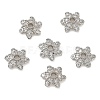 Brass Micro Pave Cubic Zirconia Bead Caps CU-CBA6E4E-10P-1