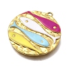 304 Stainless Steel Enamel Pendants STAS-Z163-21G-07-2