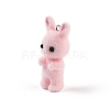 Flocking Resin Cute Bunny Pendants MACR-P043-J02-2