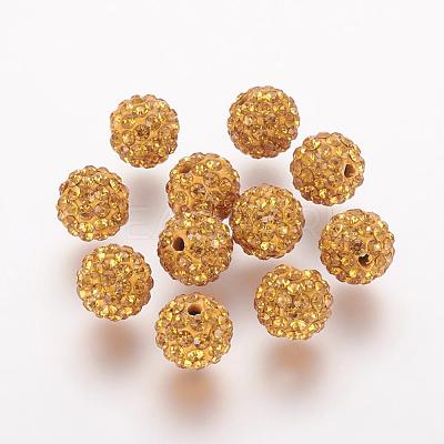 Polymer Clay Rhinestone Beads RB-K050-8mm-C09-1
