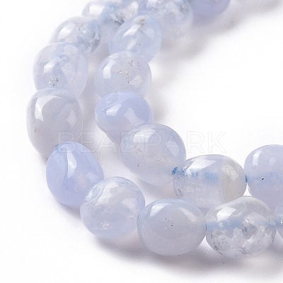 Natural Blue Chalcedony Beads Strands G-K203-26-1